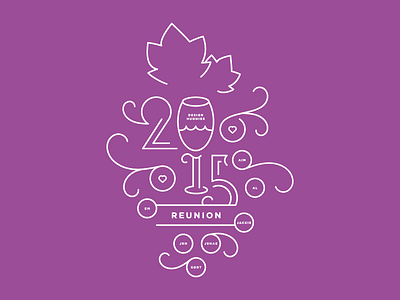 Design Hunnies Reunion grapes linecraft reunion wine