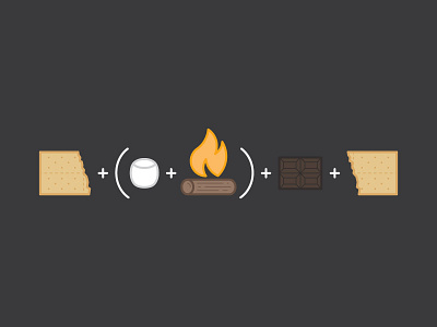 S'more Math chocolate creative design fire fun graham cracker illustration marshmellow math smore