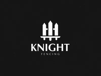 Knight fencing fence knight logo sword zerographics