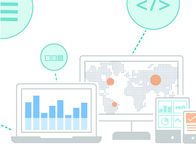 Data Viz illustration analytics data visualization illustration style guide