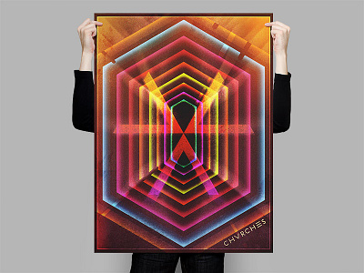 Chvrches Lights Poster band chvrches light neon noise poster synth texture