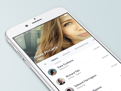 Messenger app chat ios list profile ui ux