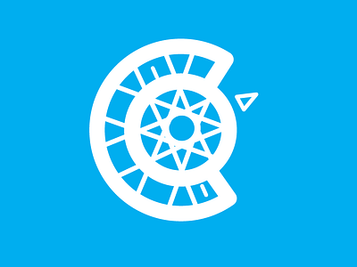 Compass 04 app bike compass line logo wheel