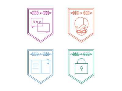 Badges badges banner illustration university