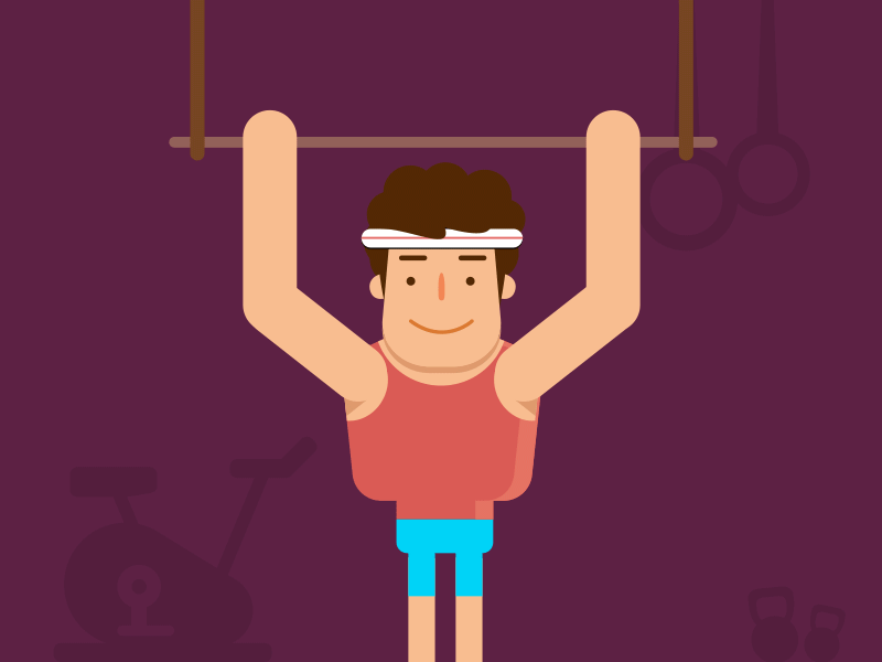 Pull Ups 2d exercise fitness gif gym illustration kettlebell pull up