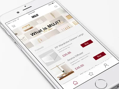 MUJI ander app dribbble ios mobile muji shop ui