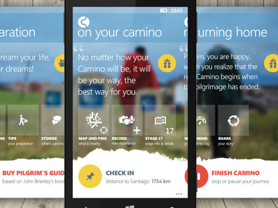 WP8 app for Camino de Santiago wp8