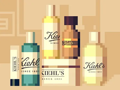 Pixel art for Kiehl's khiels pixel art