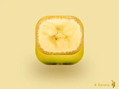 Mini Banana banana design food icon material object peel sweet ui yellow
