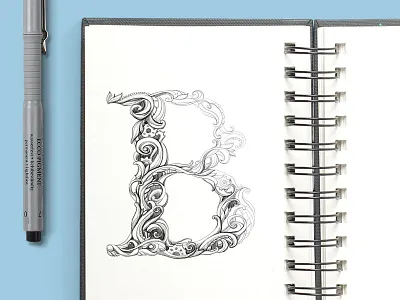 B Sketch graphics letter sketch