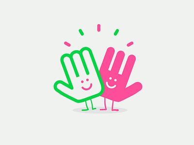 High five character hand high 5 high five illustration patswerk tgif vector