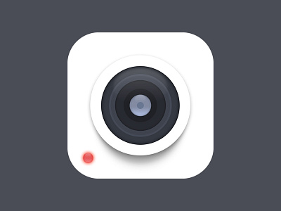 Photo icon gray icon illustration lens photo photography red white