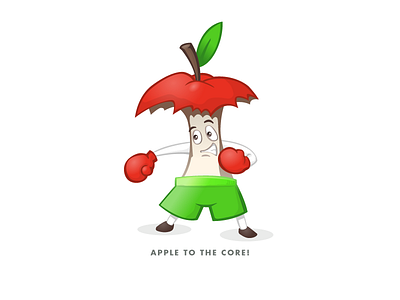 Apple To The Core apple boxing core eyes gloves leaf