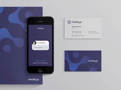 Medisys Brand Identity app brand identity branding business cards corporate logo medical mobile stationary