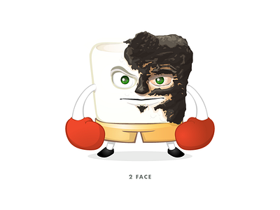 2 Face boxing burnt eyes gloves marshmallow