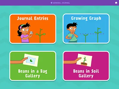 Index Screen for Children's App app children education kids ui