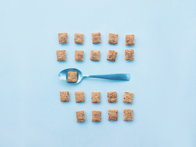 #eatyourbreakfastfoolz blue breakfast cereal geometric morning photography spoon still life