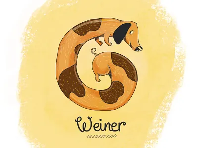 Weiner illustration ipad weiner dog