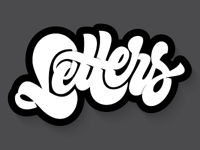 Letters fat scripts lettering typography