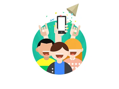 Carnival carnival celebrate color flat happy illustration people