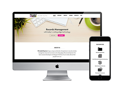 File Label Express About Page about page bright futura modern responsive vibrant website design
