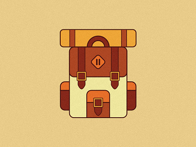 Prepare Mudik 1 - Bag adventure bag brown design flat illustration info line trip ui vacation web