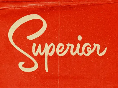 Superior brush script lettering mid century script
