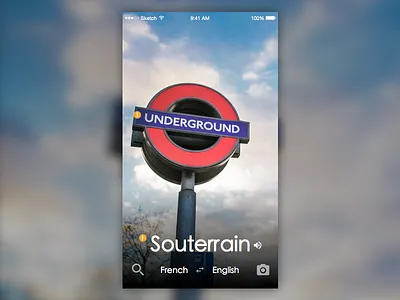 Augmented Translator app augmented camera flat interface iphone translator ui ux