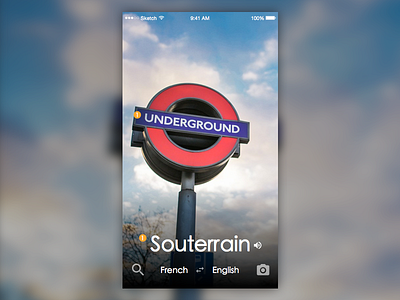 Augmented Translator app augmented camera flat interface iphone translator ui ux