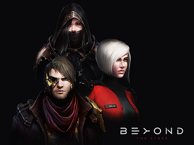 Characters 1 — BEYOND THE STARS art card characters dark digital face fleet game online portrait space wallpaper