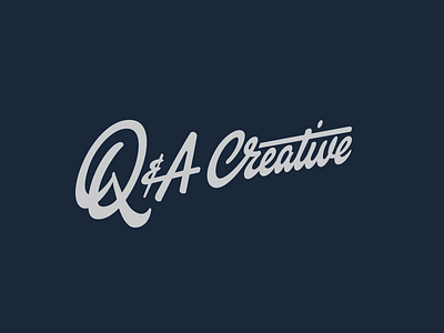 Q&A Creative design identity lettering logo qnacreative typography