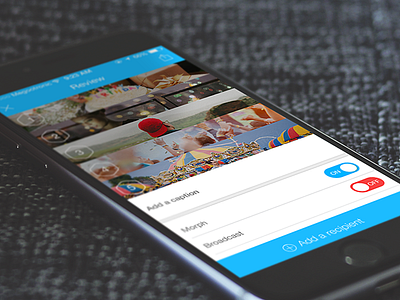 Collage app design ios messages social ui ux visual