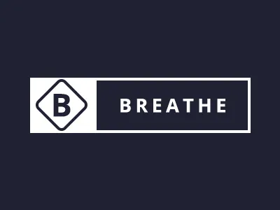 Breathe UI Logo breathe clean dark flat ios logo logo design ui ui kit ux
