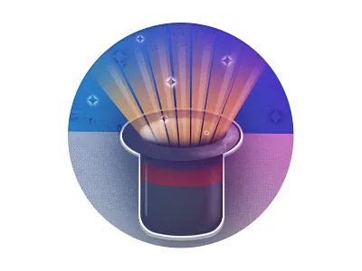 Icon Set (4 of 5) hat icon iconography illustration magic texture tophat vector vectorillustration