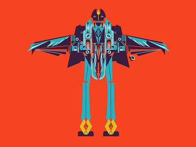 Robot armor buttons gadgets ilustration robot