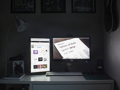 Home workspace computers desk desktop home interface personal photography portfolio table workplace workspace