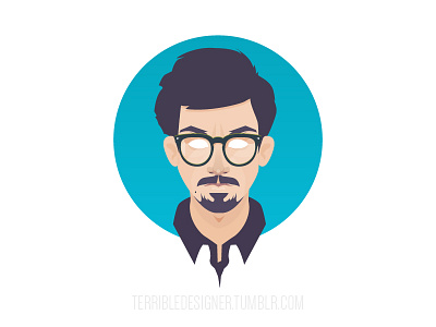 A Self Portrait avatar face flat flat design graphics portrait profile self portrait vector