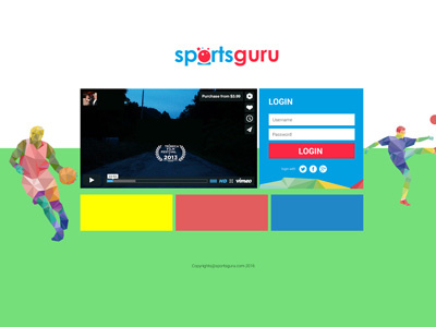 Sportsguru ui visual design