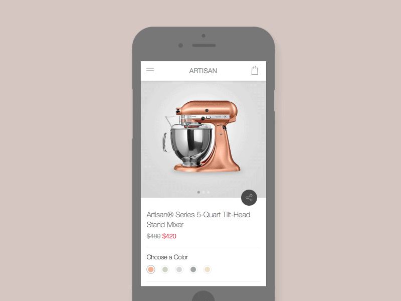 Floating Button button gif microinteraction mobile ui ux
