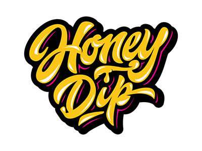 Yap!logo "Honey Dip" #design art design font hand lettering logo logotype print type