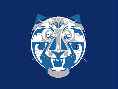 Tiger animal face growl icon illustration snarl tiger