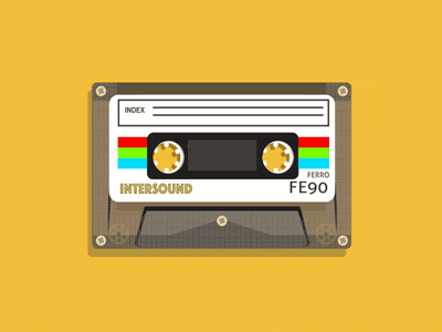 Polaroid Cassettes 80s andy animated cassette colourful gif graphic music polaroid retro vintage