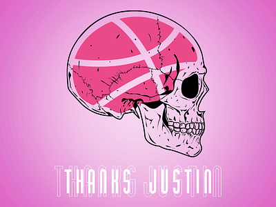 Thanks Justin Barr - Debut Shot brain dribbble skull