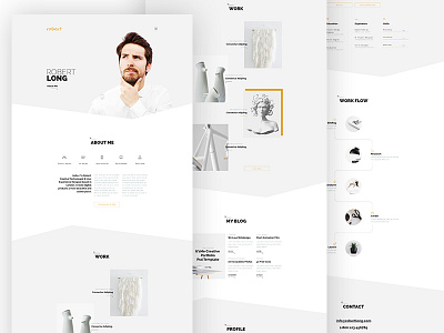 Creative Portfolio PSD Template clean designer developer freelancer landing page layout photographer portfolio professional psd template webpage website