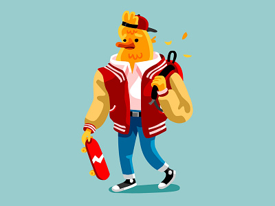 Frat Duck duck illustration vector