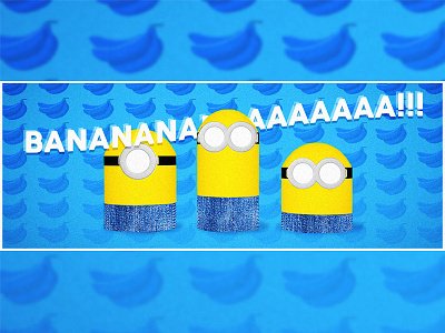 Banananaaaa!! 3d banana design graphic minimal minions pattern simple