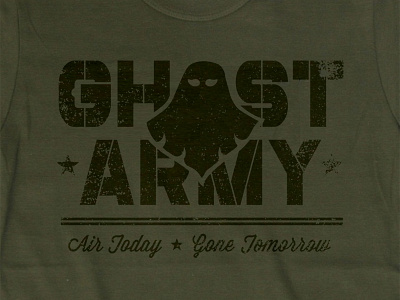 Ghost Army Comp Dribbble2 design identity logo podcast tshirt