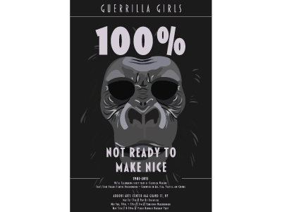 Guerrilla Girls Thirty Years War 30th anniversary guerrilla girls print design promotional design vector art