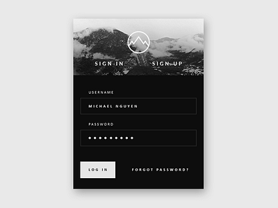 Login Form login form minimal ui user interface
