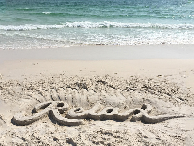 Relaxin' at the Beach... ocean relax sand sand lettering summer typography